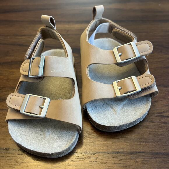 Carter's Infant 3-6 Months Adjustable Strap Sandals Brown Unisex Boho Hippychic - Picture 1 of 8